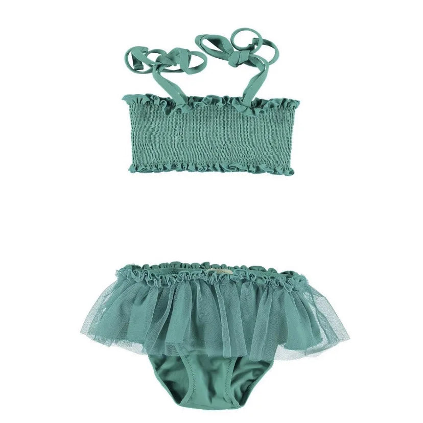Baby Girl Split Strap Swimsuit Toddler Girls Breathable Sunscreen Vacation One-piece Kids Bikini Swimwear