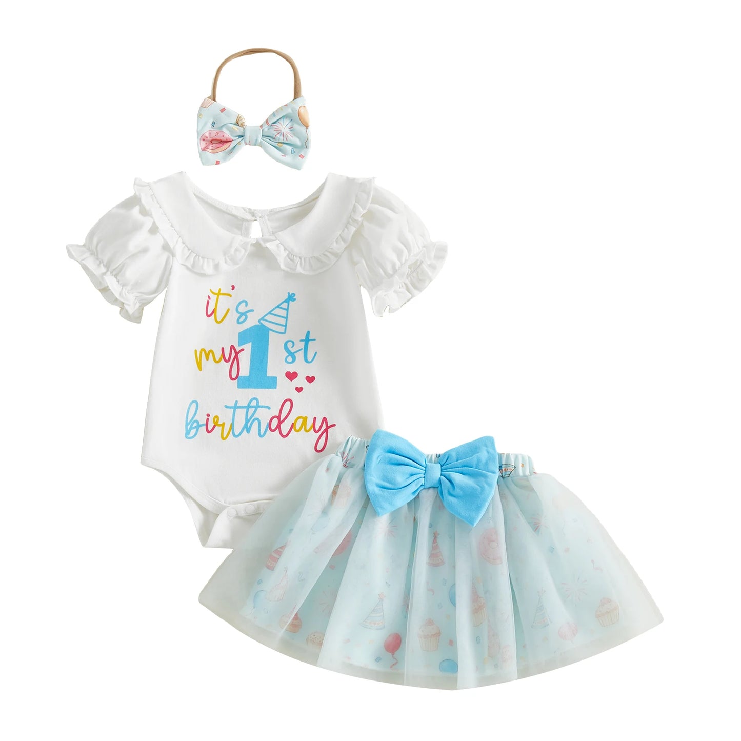 Baby Girl 1st Birthday Tutu Dress Set