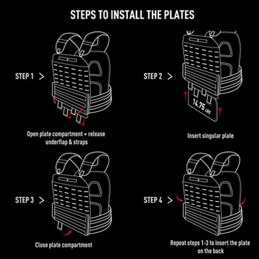 PETAC GEAR Weighted Vest for Men Women Adjustable Strength Training Workout Vest for Running Endurance Gym Fitness Black Silver