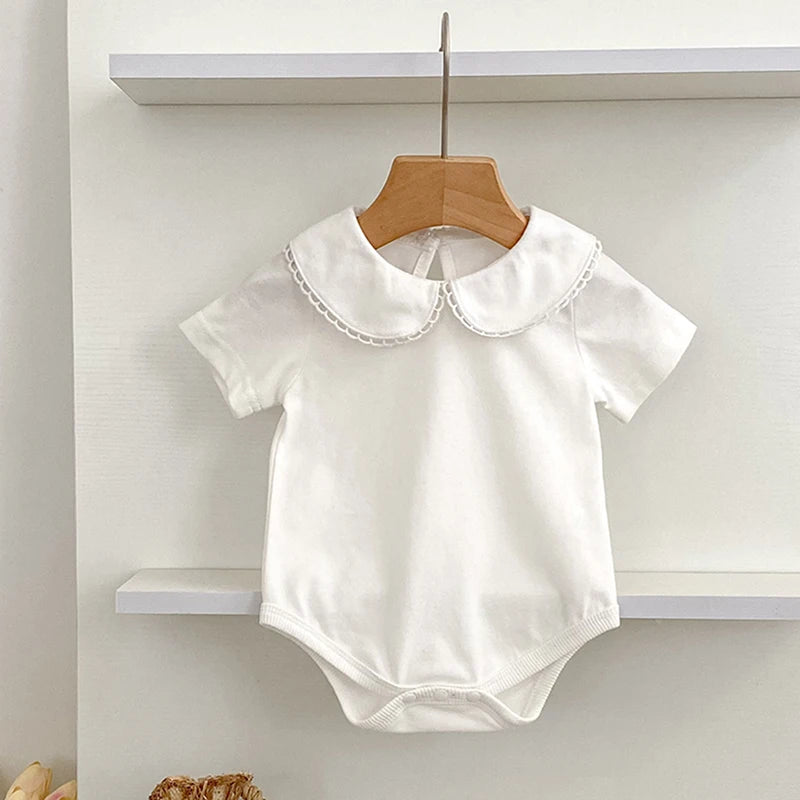 White Baby Romper