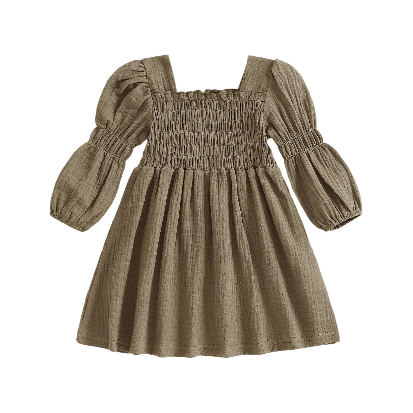 Adorable Baby Girl Ruffle Sleeve Dress Elegant Floral Print Round Neck Short Sleeve Party Dress with Bow Detail