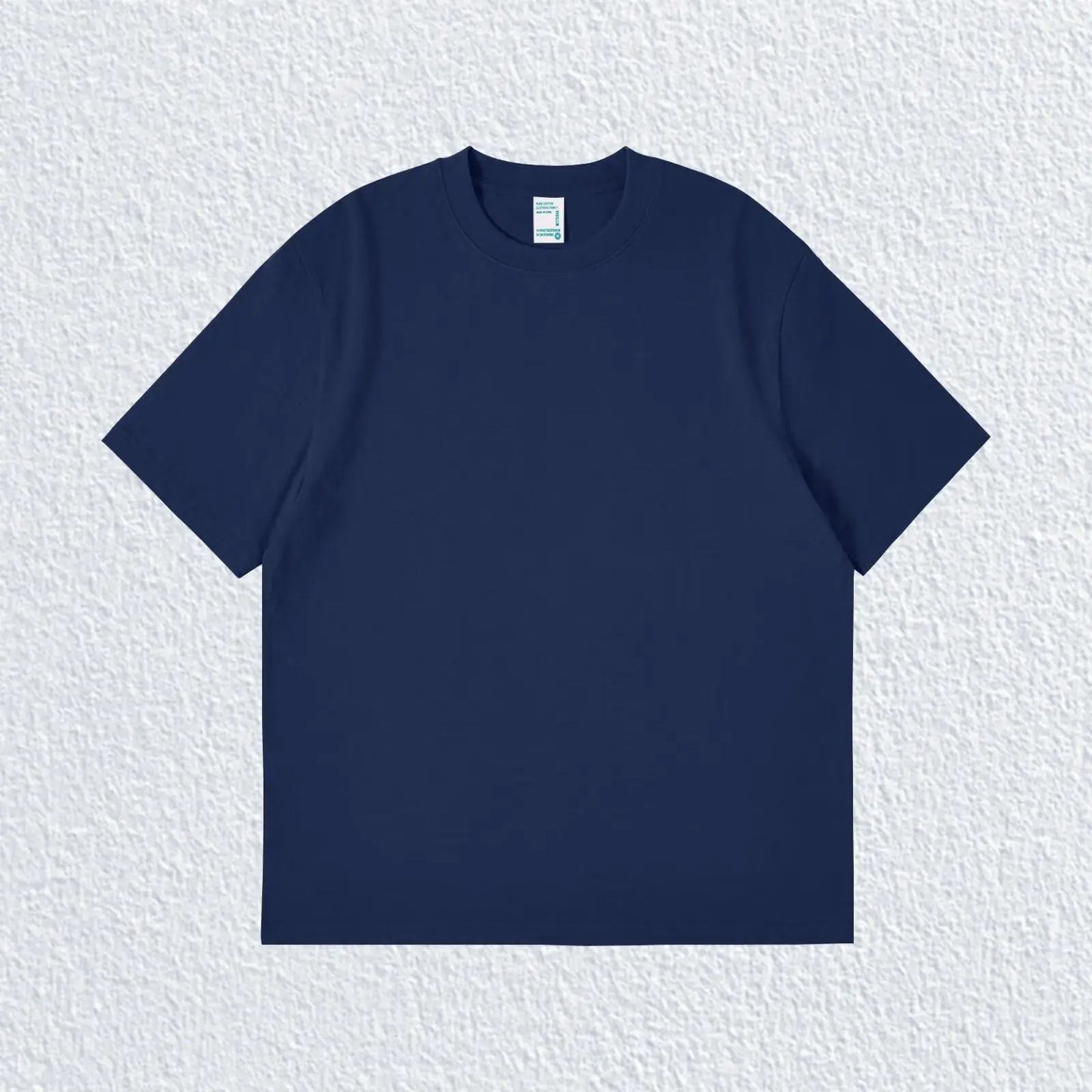 Pure White 260g Heavy T-shirt Men's Summer Pure Cotton Short-sleeved New Men's and Women's Streetwear
