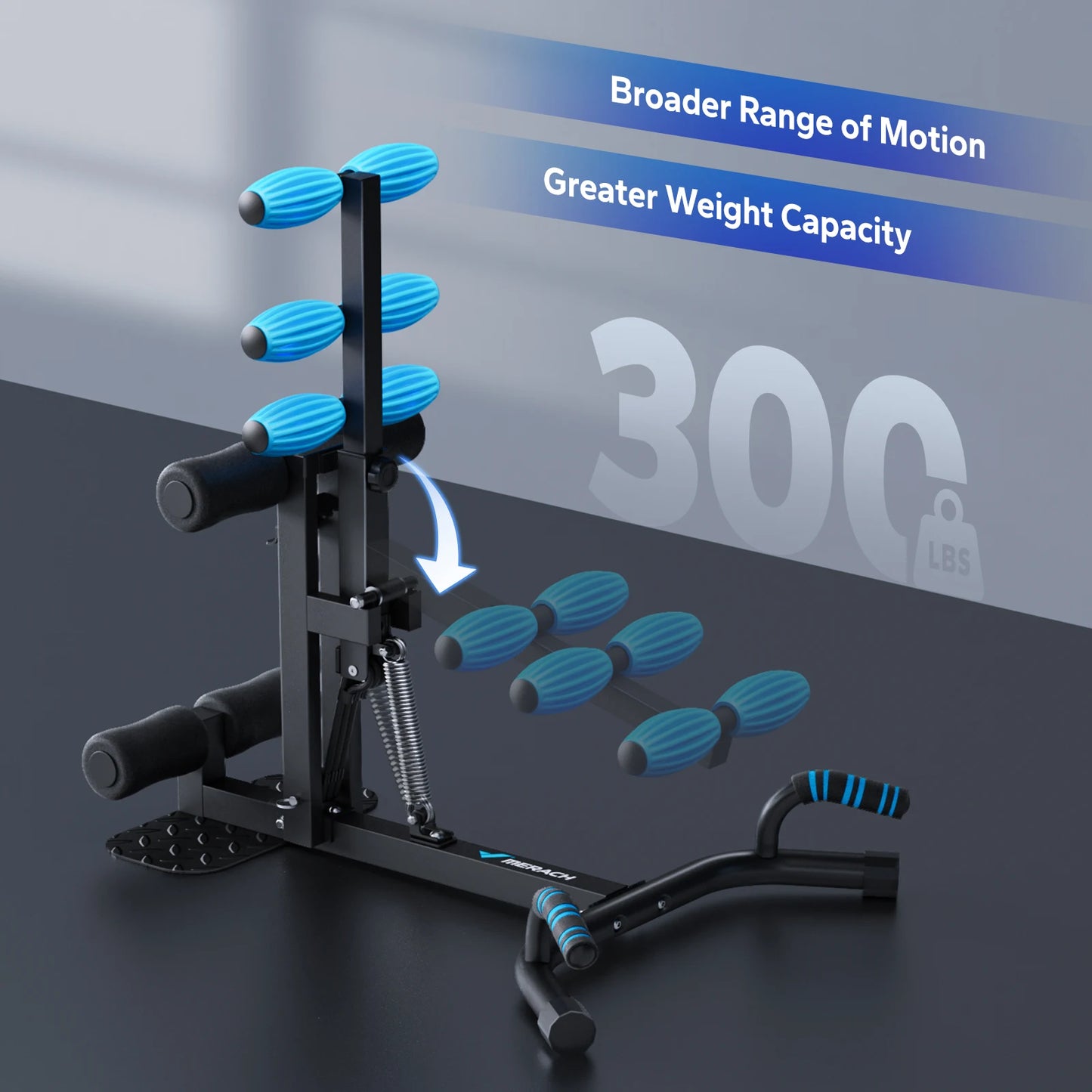 MERACH Deep Squat Machine Adjustable Glutes Trainer Machine Core Leg Push Up Workout Machine Multifunctional Buttocks Machine