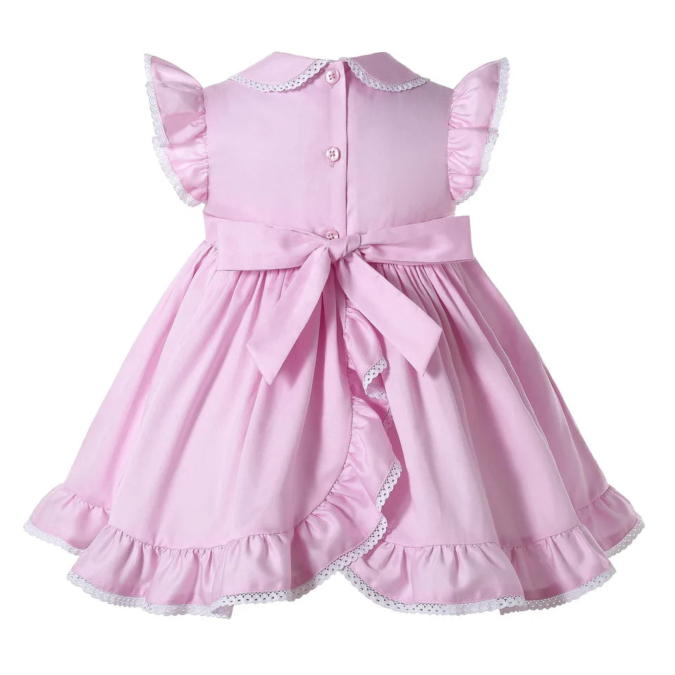 Smocked baby girl dress 100% Cotton