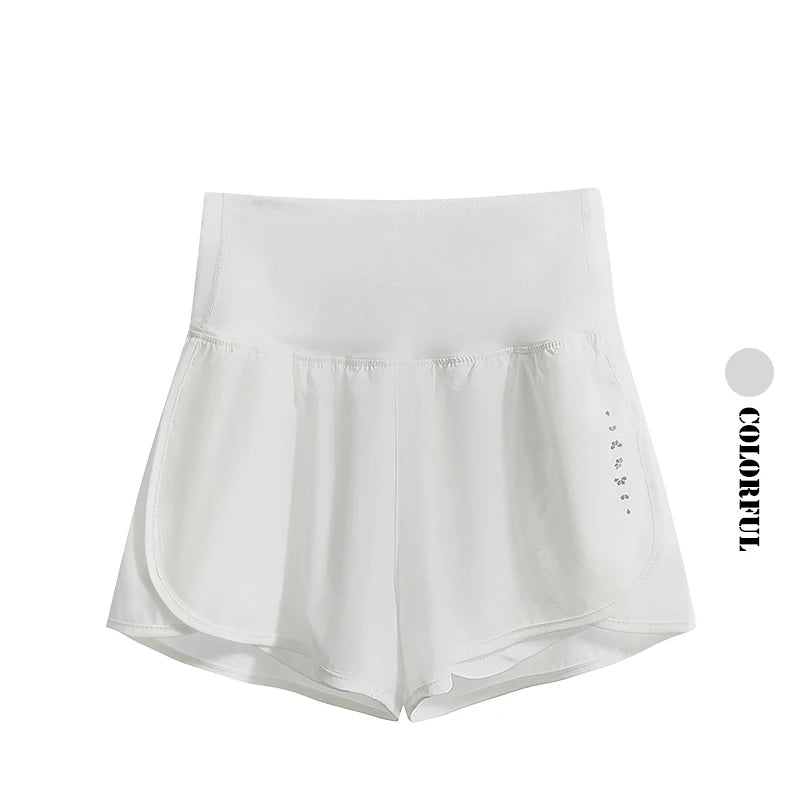 DRUR Running Short Women Gym Shorts 2 in 1Elastic Waist Shorts With Pocket Female Tennis Sportswear Fitness Clothes Jogger Pant