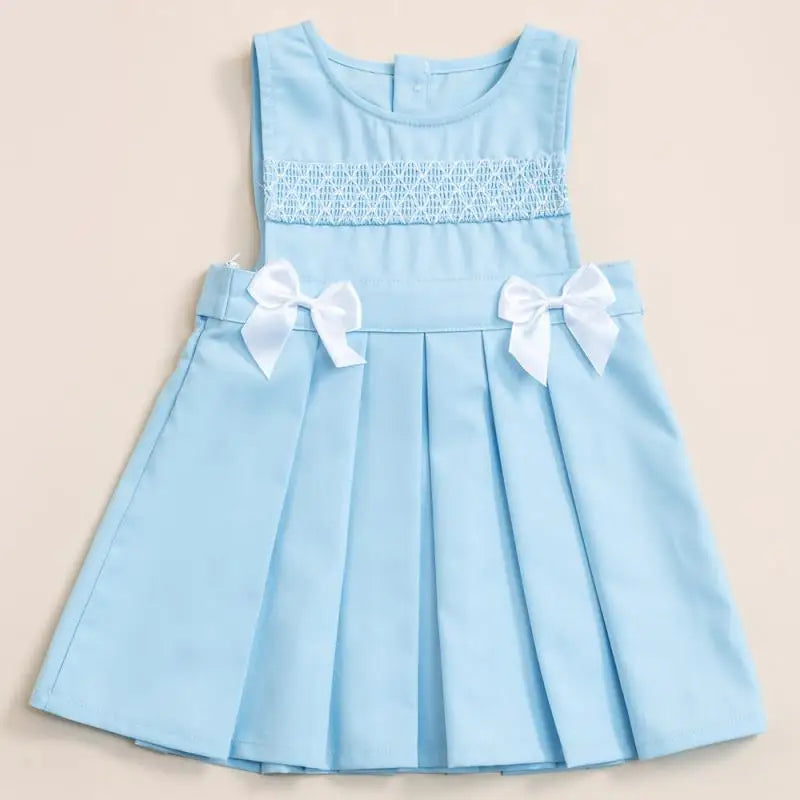 Summer Baby Girls Spanish Handmade Smocked Set Kids Infants Smocking Dresses with Bubble Sleeve Top Children Smocking Frocks