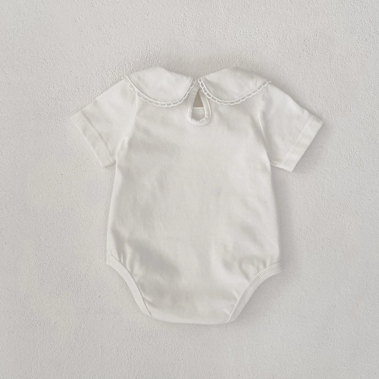 0-24M Baby Girl Romper Baby Girl Clothing Toddler New Girls Lace Collar Romper Cotton White Infant Baby Girls Jumpsuit