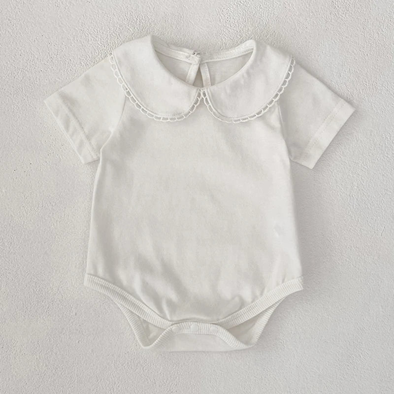 White Baby Romper