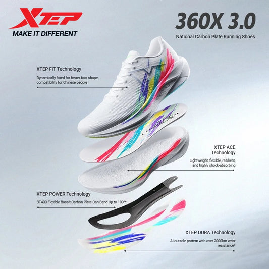 Xtep 360X 3.0 Breathable Shock-Absorbing Wear-Resistant Highly Quick-Drying For Female's Running Sneakers 974218110002