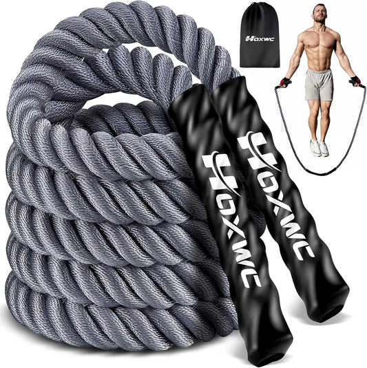 Weighted Jump Rope for Fitness, Heavy Skipping Rope for Men Women Kids, Home Gym Workout Equipment for Boxing Cardio