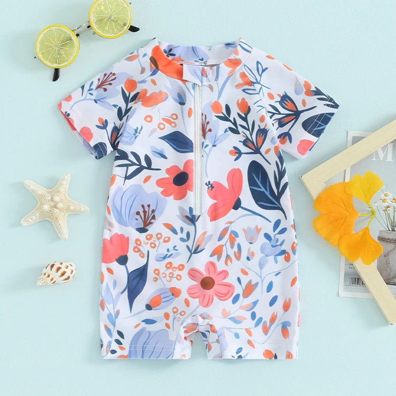 Baby Rash Guard Swimsuit Zipper