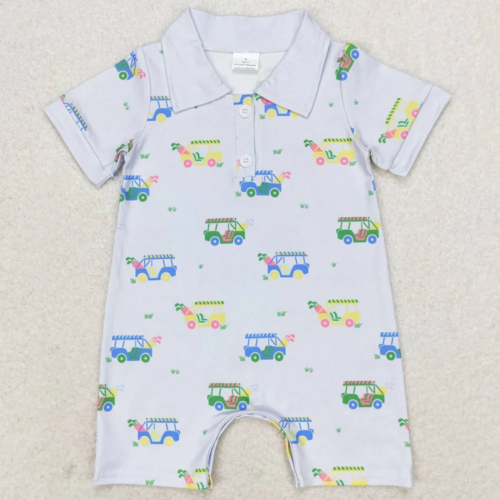 Boutique Baby Infant Boys Crabs Short Sleeve Rompers Spring Summer Toddler Boys Rompers Fashion Kids Baby Onesie Boys Jumpsuits
