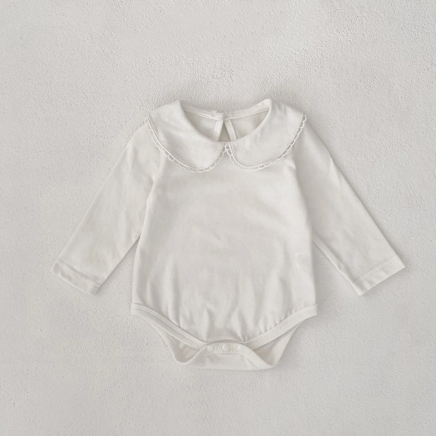 0-24M Baby Girl Romper Baby Girl Clothing Toddler New Girls Lace Collar Romper Cotton White Infant Baby Girls Jumpsuit