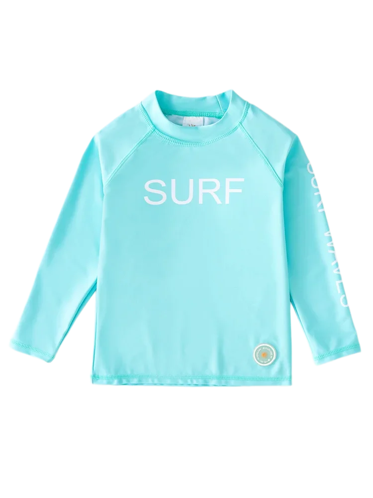 T Shirt for Swimming Children's Swimwear UPF50 UV Protection Beach Bathing Suit Kid Boy Girl Long Sleeve Swimsuit Top Rash Guard