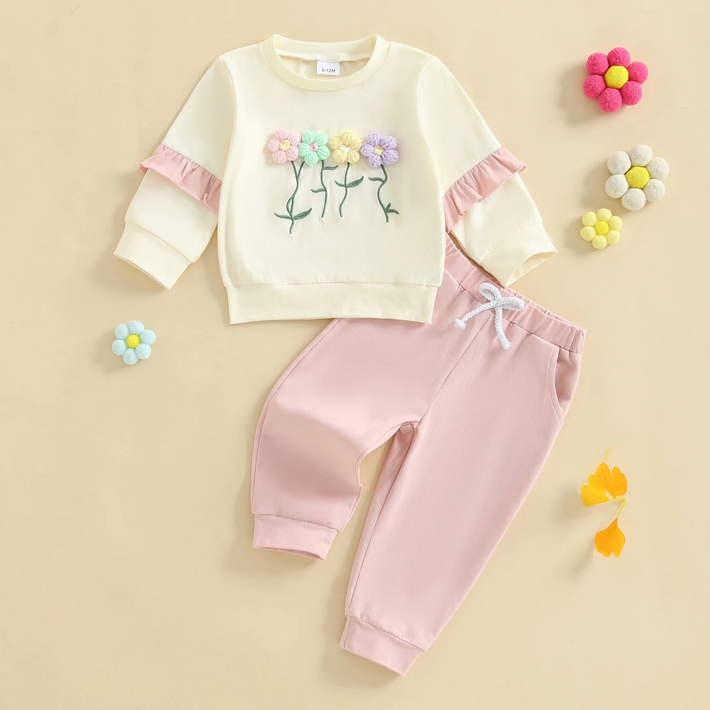Adorable Baby Girls Winter Outfits Knitted Sweater and Fleece Lined Leggings Set Toddler 2 Piece Clothing with Cute Patterns