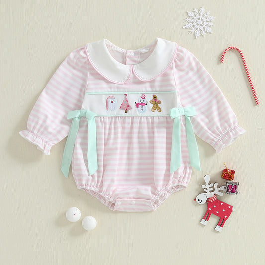 Christmas Reindeer Romper Bubble Suit