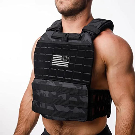 PETAC GEAR Weighted Vest for Men Women Adjustable Strength Training Workout Vest for Running Endurance Gym Fitness Black Silver