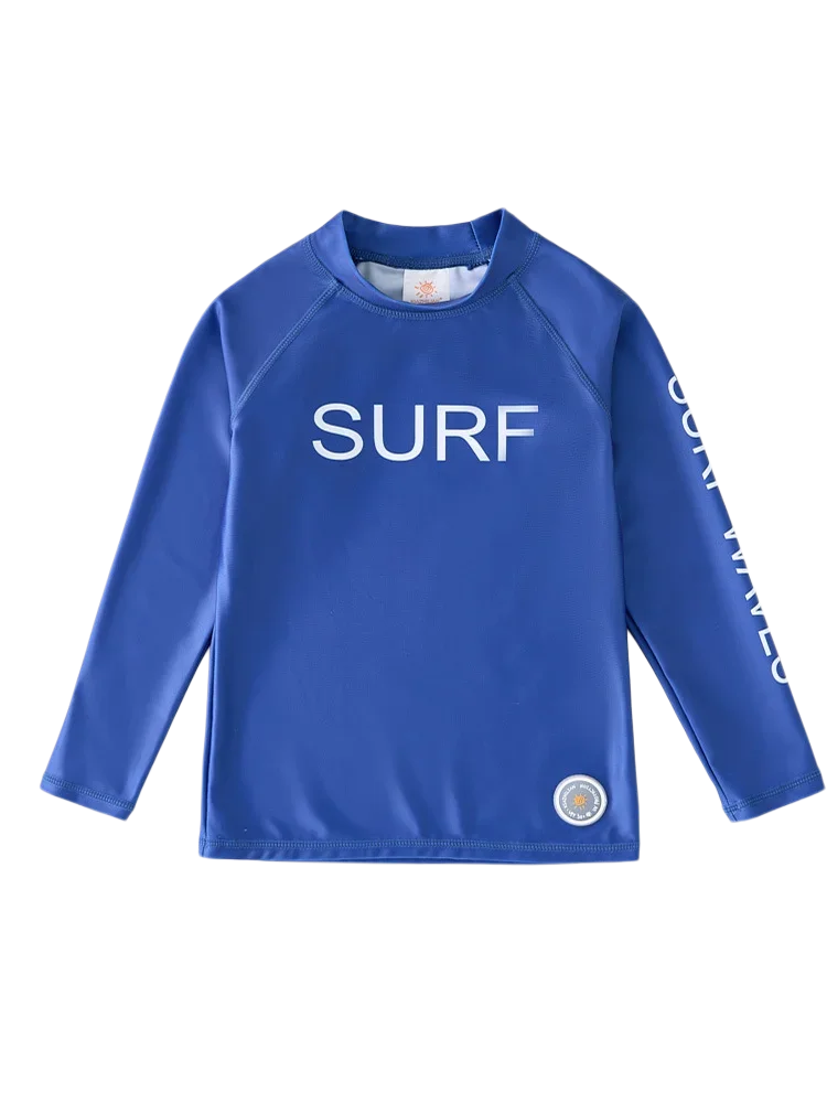 T Shirt for Swimming Children's Swimwear UPF50 UV Protection Beach Bathing Suit Kid Boy Girl Long Sleeve Swimsuit Top Rash Guard