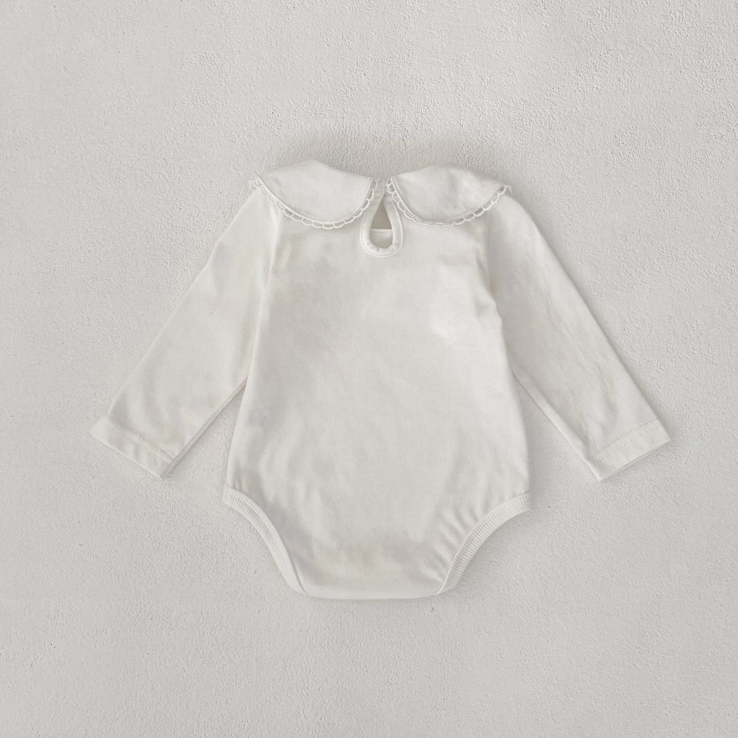 0-24M Baby Girl Romper Baby Girl Clothing Toddler New Girls Lace Collar Romper Cotton White Infant Baby Girls Jumpsuit