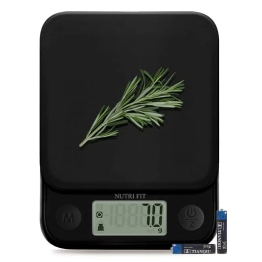 Small Digital Kitchen Scale for Weight Loss Baking Cooking Coffee with 11lb Max Ccity 0.5g Increment LCD Smart Tare Easy to Use