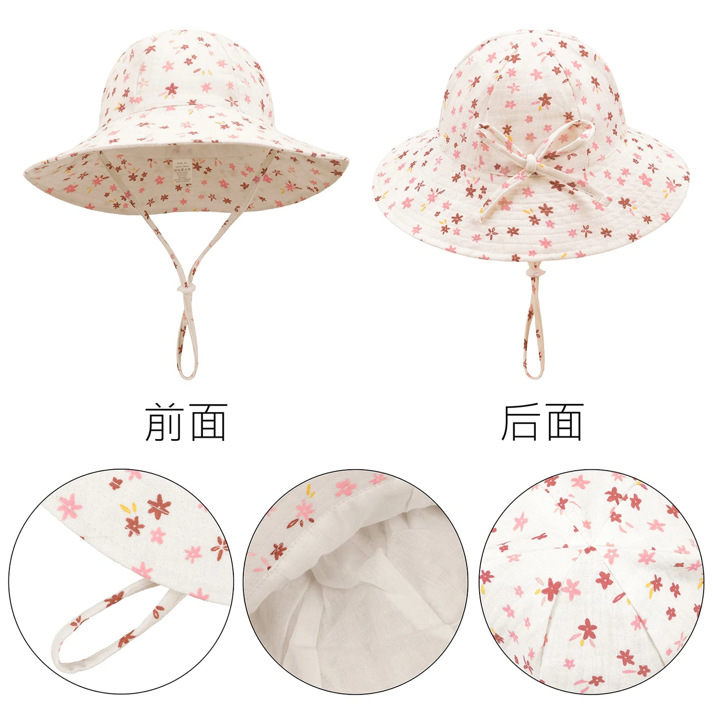 Newborn Boys Girls Bucket Hat Summer Kids Toddler
