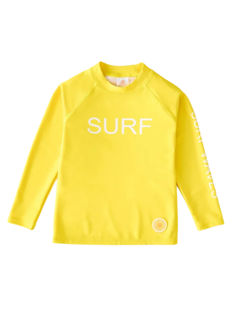 T Shirt for Swimming Children's Swimwear UPF50 UV Protection Beach Bathing Suit Kid Boy Girl Long Sleeve Swimsuit Top Rash Guard