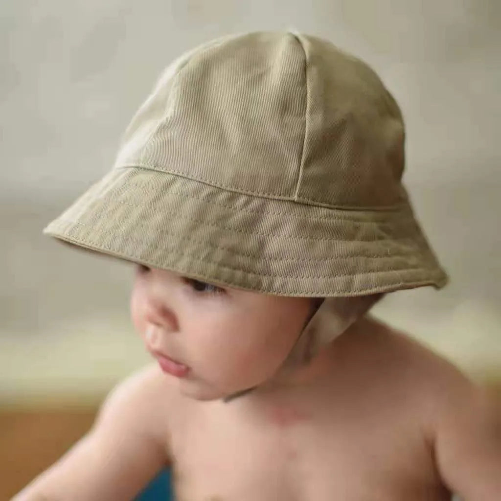 Summer Panama  lovely Baby Girls Hat Boys Fisherman's Cap Solid Beach Baby Sun Hat Outdoor UV Bucket Hat for Kids Toddler Visor