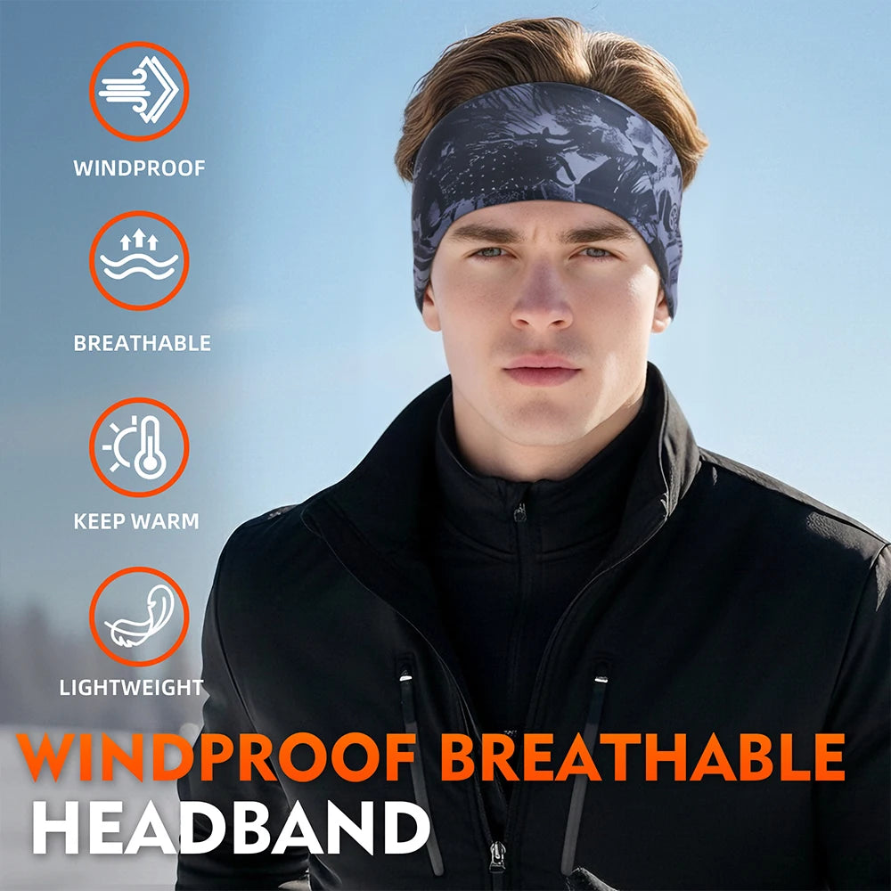 Sports Sweatbands Warm Headbands Sweat-absorption Lightweight Running Yoga Gym Fitness Skiing Cycling Soft Headwear Bandana