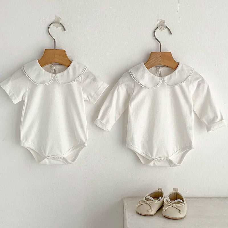 White Baby Romper