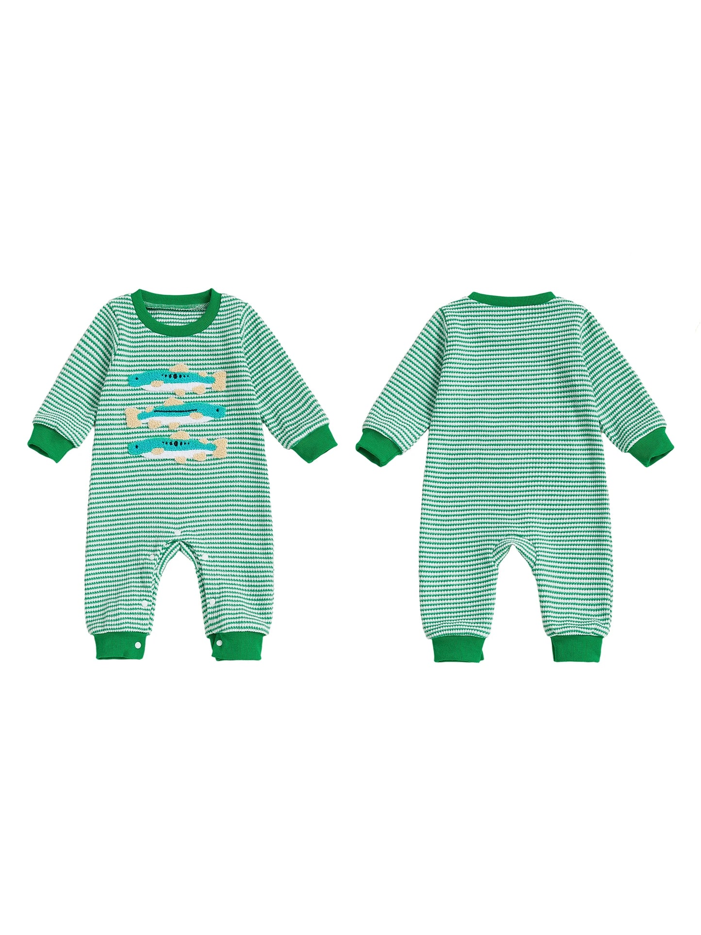 Infant Bodysuit Stylish Short Sleeve V-Neck Animal Print  Footed Toddler Clothing Set Casual Newborn Jumpsuit