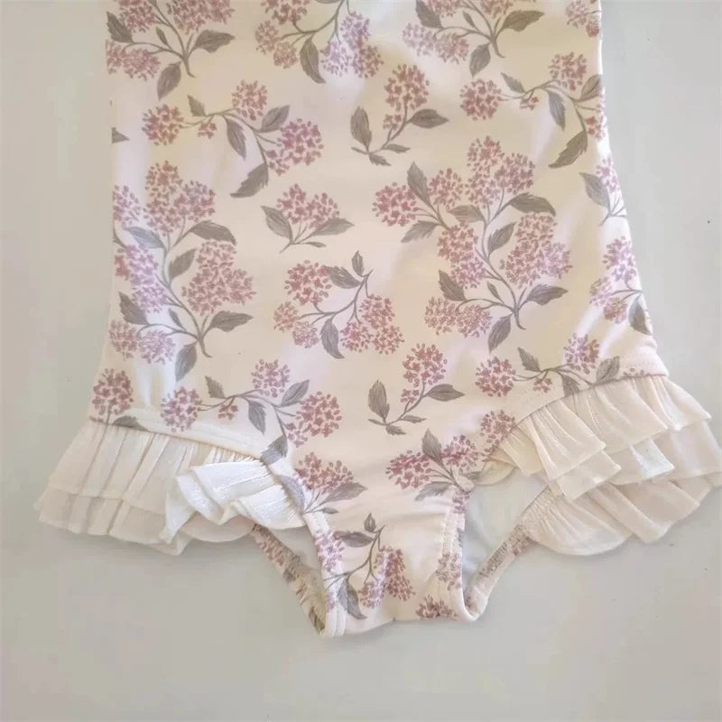 Baby Girls' Swimwear Summer Printed One-Piece Swimsuit