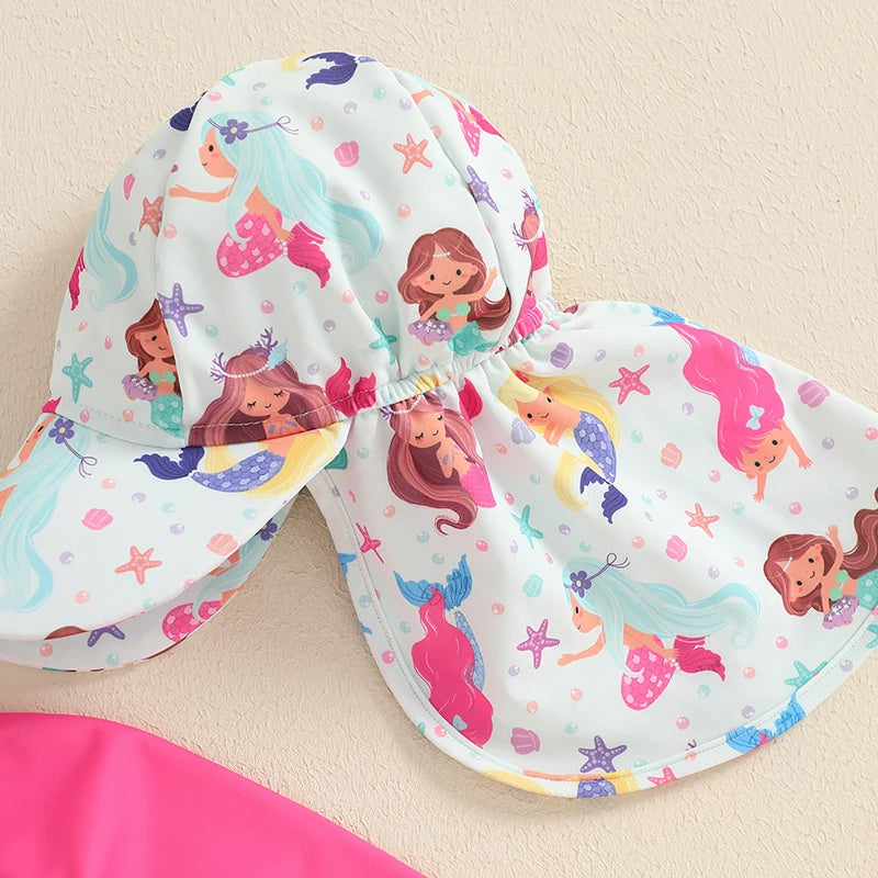 Baby Boy Rash Guard Swimsuit with Hat 2 Pcs Set Shark Pattern Zip Up Long Sleeve Crew Neck Toddler Boy Swimwears