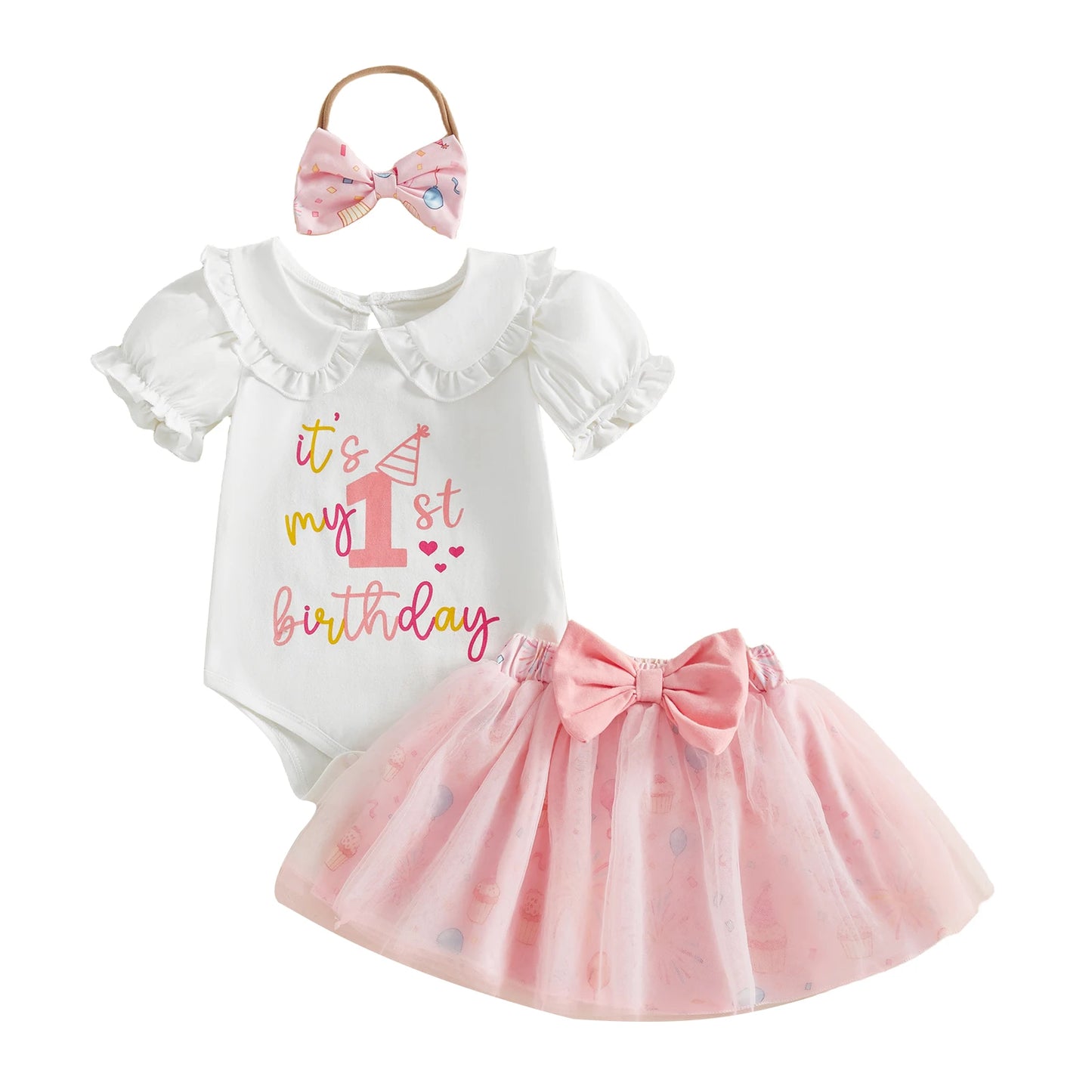 Baby Girl 1st Birthday Tutu Dress Set