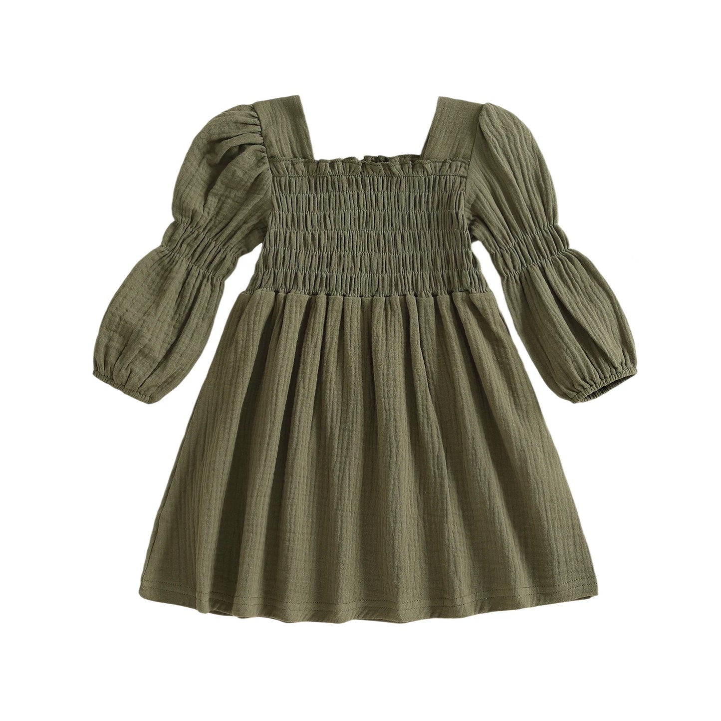 Adorable Baby Girl Ruffle Sleeve Dress Elegant Floral Print Round Neck Short Sleeve Party Dress with Bow Detail