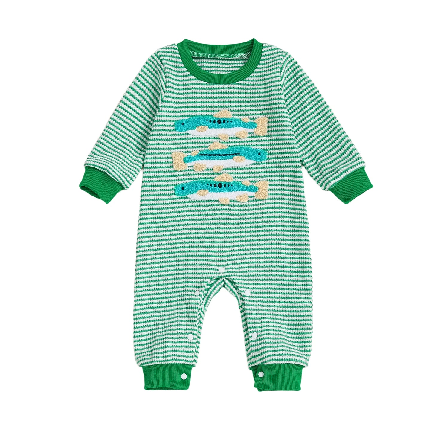 Infant Bodysuit Stylish Short Sleeve V-Neck Animal Print  Footed Toddler Clothing Set Casual Newborn Jumpsuit