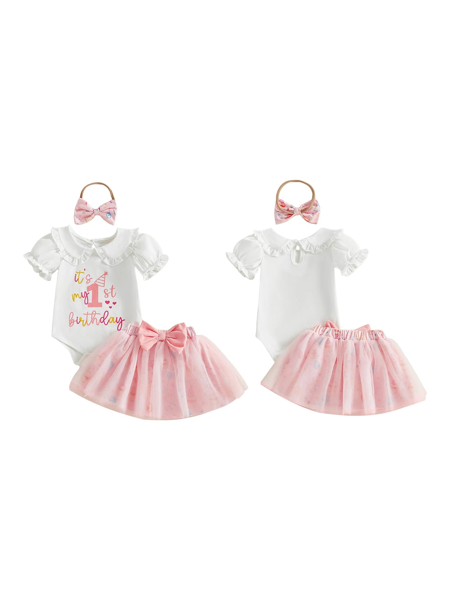 Baby Girl 1st Birthday Tutu Dress Set