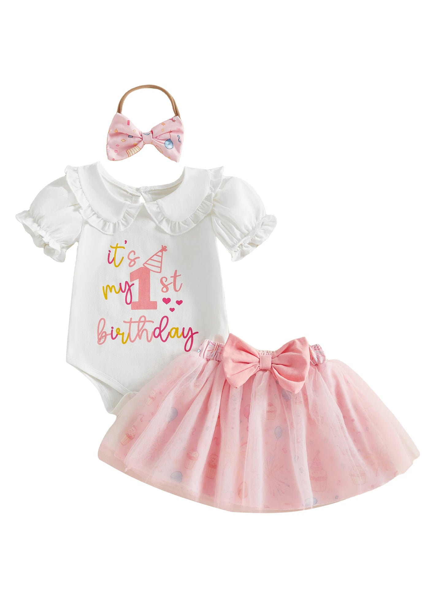 Baby Girl 1st Birthday Tutu Dress Set