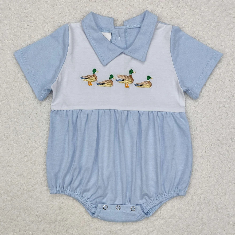 Boutique Baby Infant Boys Crabs Short Sleeve Rompers Spring Summer Toddler Boys Rompers Fashion Kids Baby Onesie Boys Jumpsuits