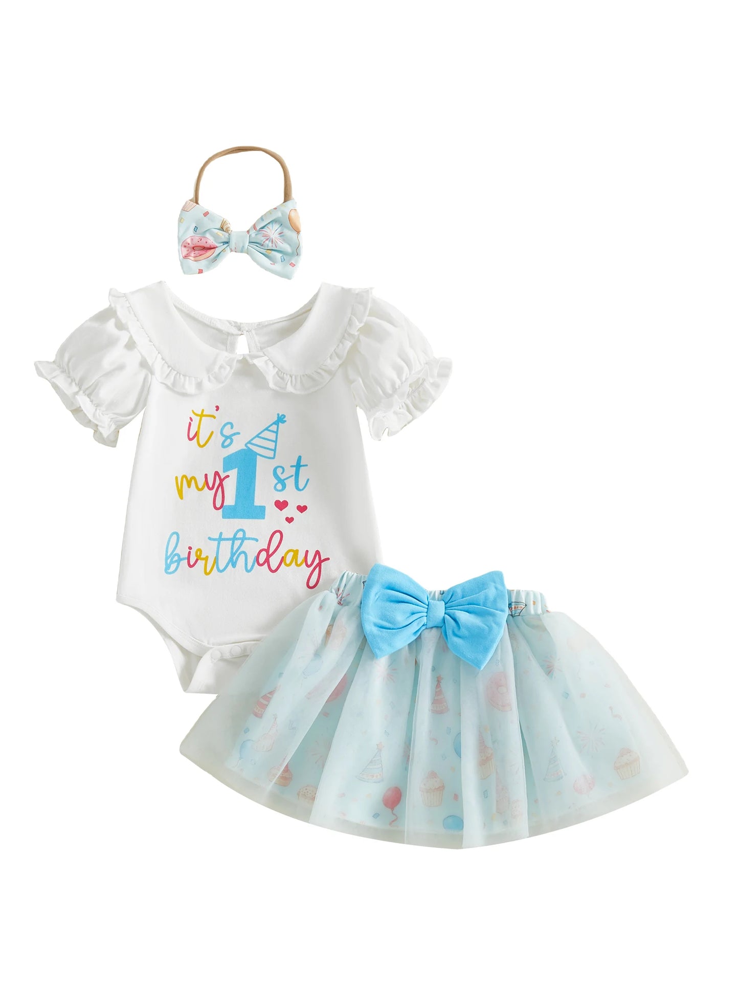 Baby Girl 1st Birthday Tutu Dress Set