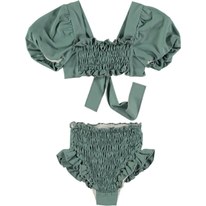 Baby Girl Split Strap Swimsuit Toddler Girls Breathable Sunscreen Vacation One-piece Kids Bikini Swimwear