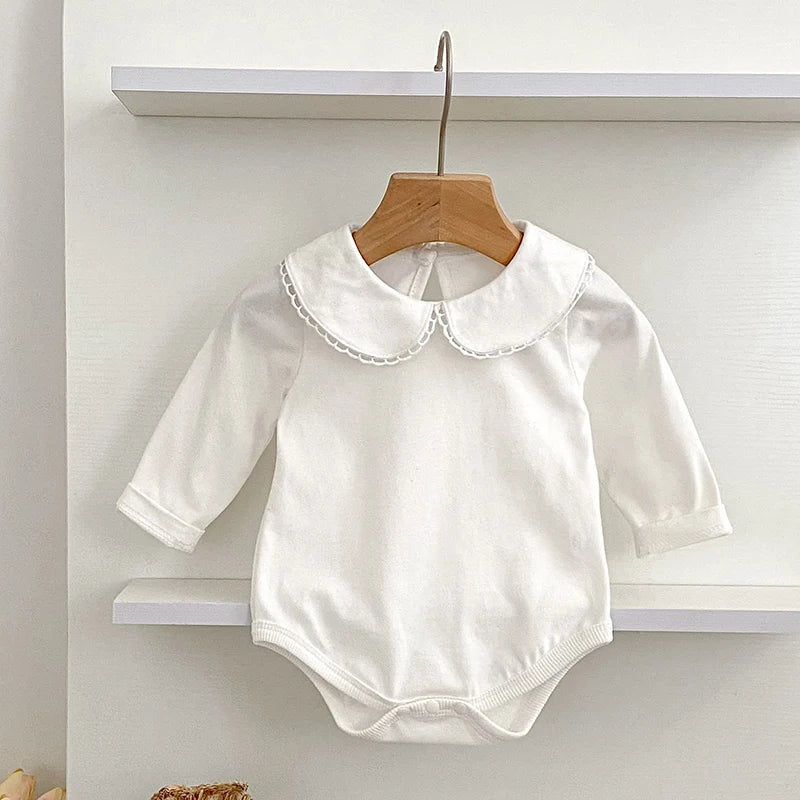 White Baby Romper