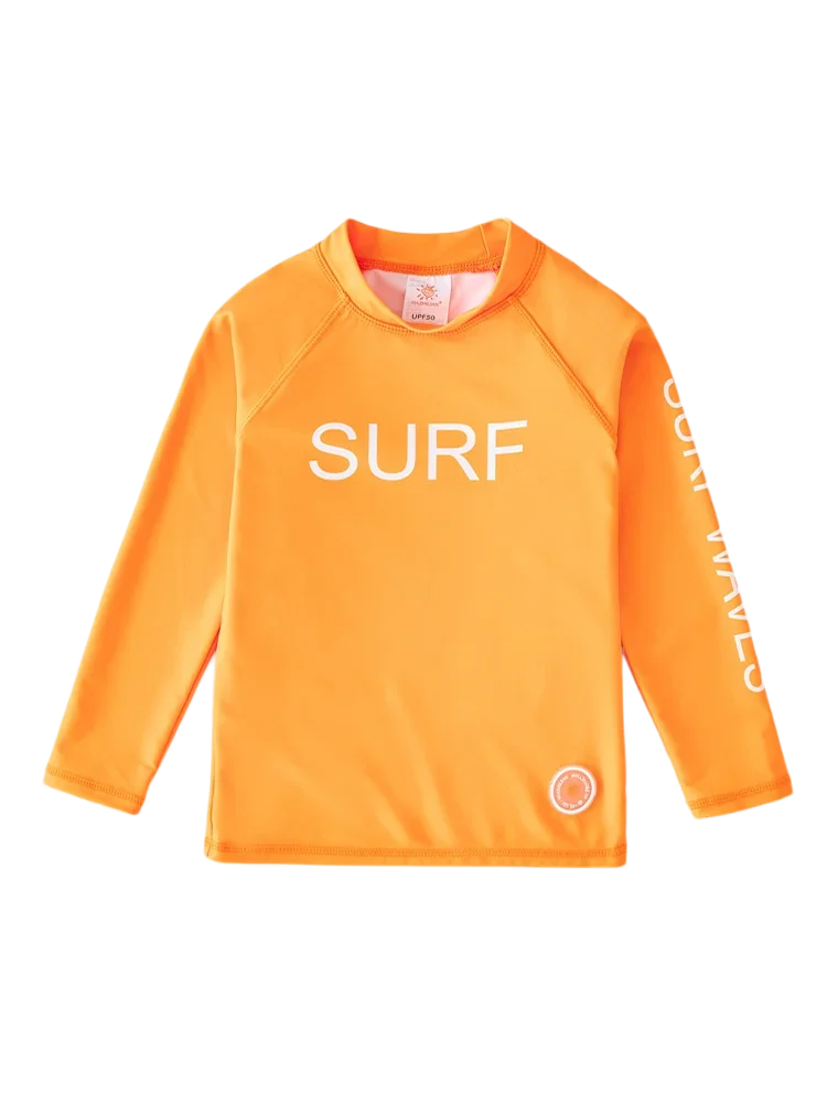 T Shirt for Swimming Children's Swimwear UPF50 UV Protection Beach Bathing Suit Kid Boy Girl Long Sleeve Swimsuit Top Rash Guard