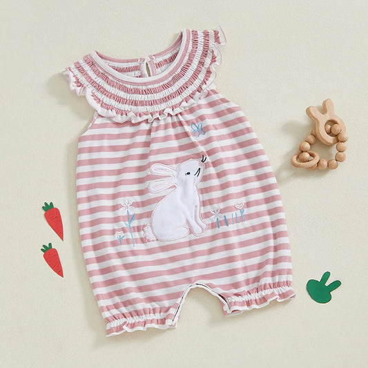 Toddler Girls Jumpsuit Sleeveless Round Neck Floral Print Playsuit Baby Romper