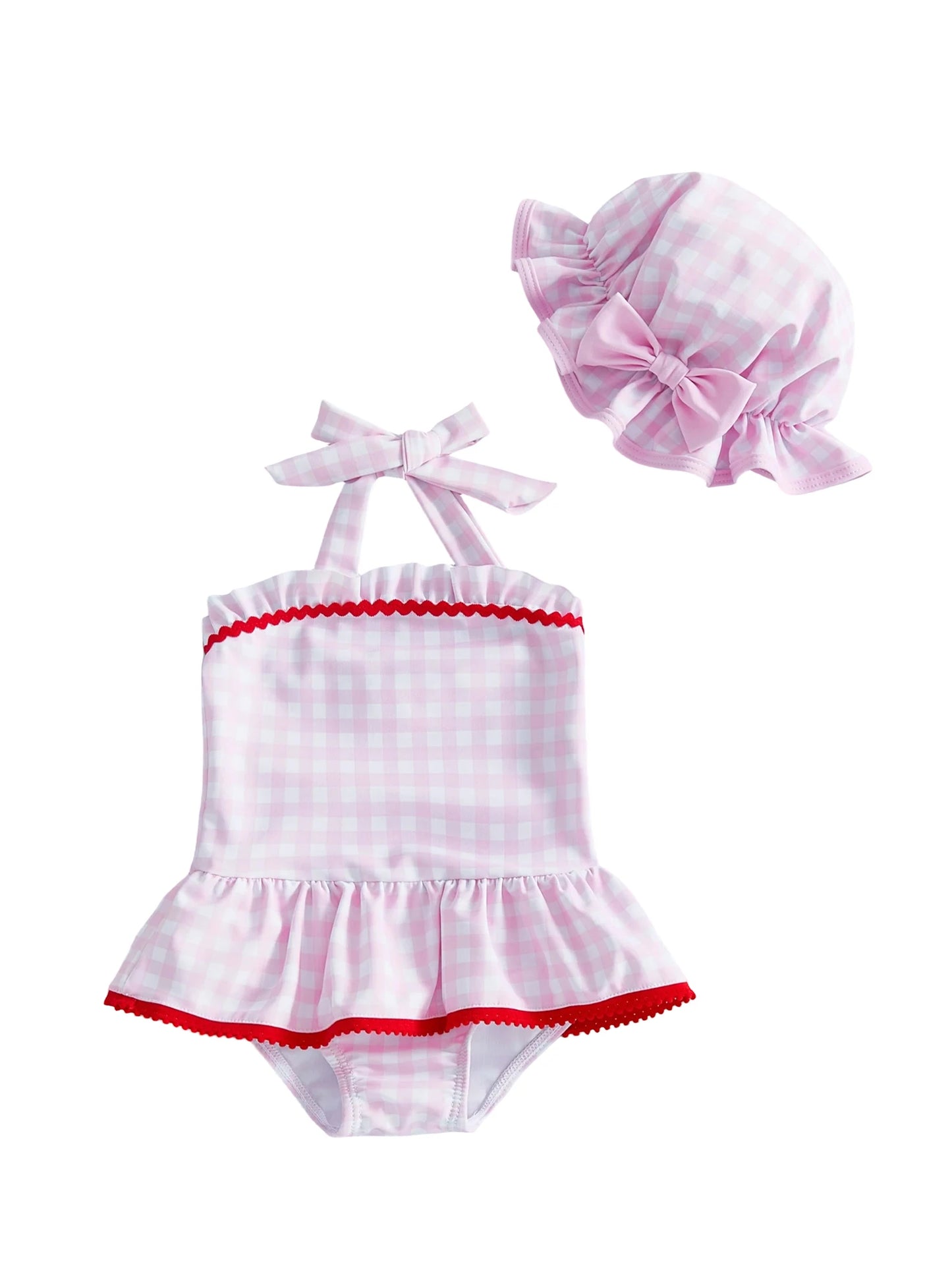 Adorable Toddler Girl Swimsuit Set with Sun Hat - Baby Swimwear for Summer Fun