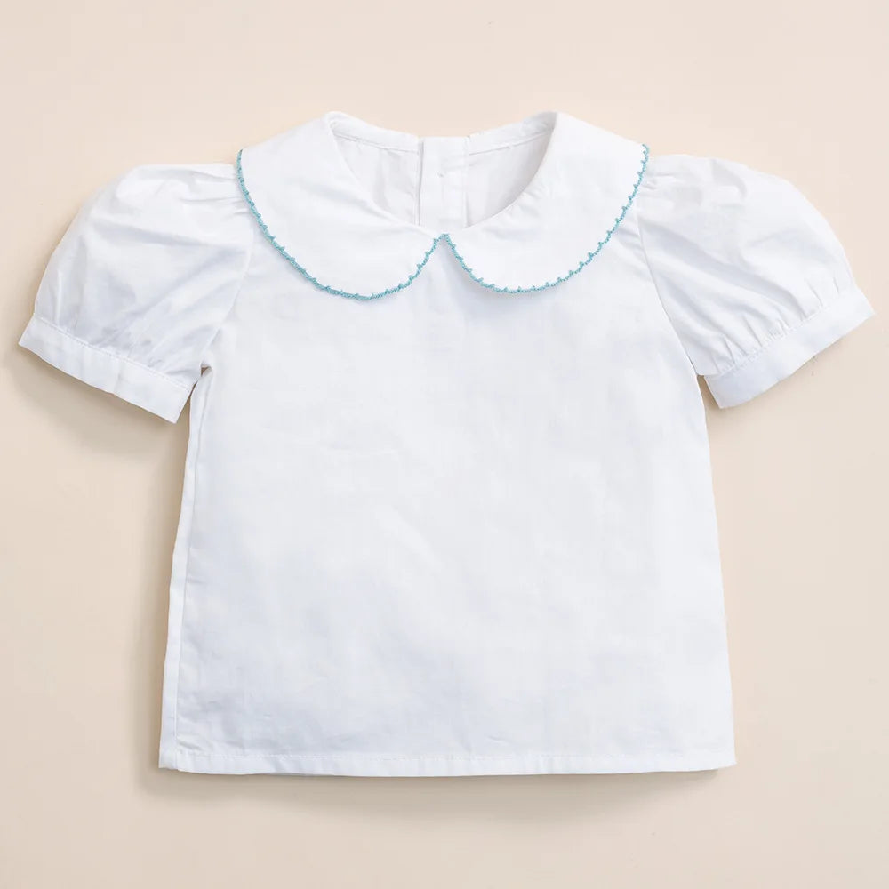 Summer Baby Girls Spanish Handmade Smocked Set Kids Infants Smocking Dresses with Bubble Sleeve Top Children Smocking Frocks