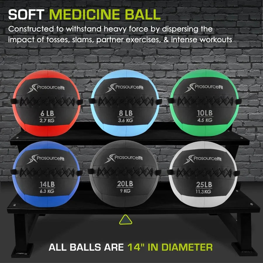 Soft Medicine Balls Wall Balls and Full Body Dynamic Exercises. Black 20 LB