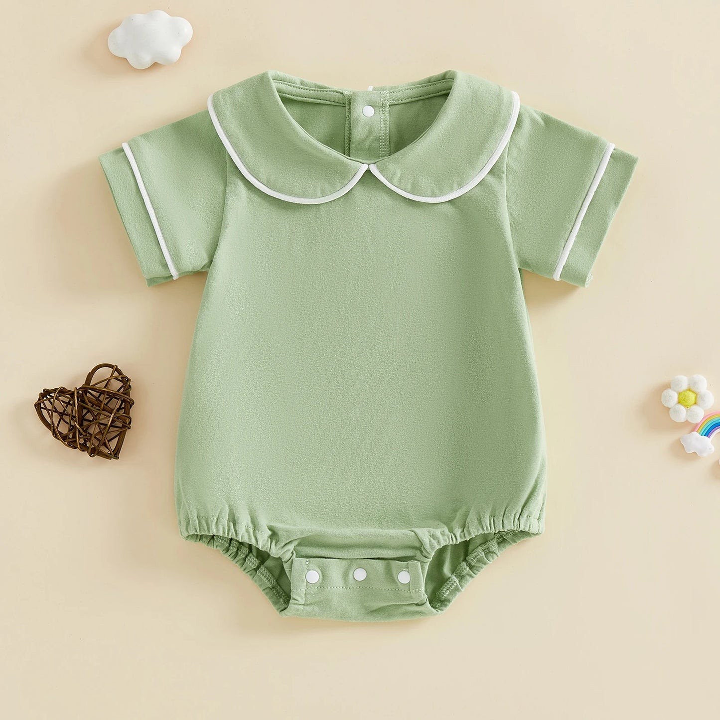 Adorable Baby Boys Short Sleeve Romper