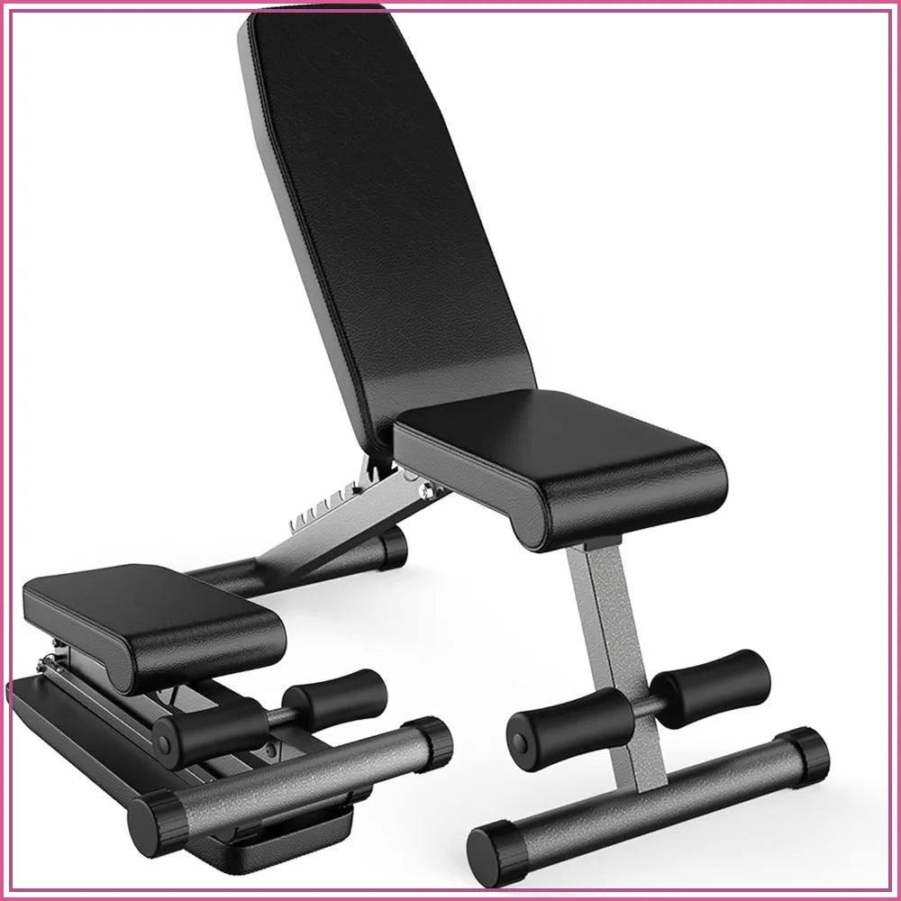 5-in-1 Adjustable Weight Bench for Home Gym, Foldable, 800 lbs Capacity, Perfect for Dumbbell Workouts