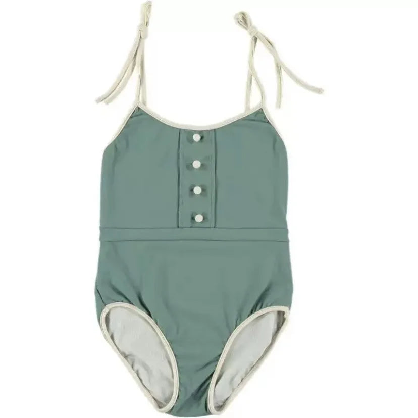 Baby Girl Split Strap Swimsuit Toddler Girls Breathable Sunscreen Vacation One-piece Kids Bikini Swimwear