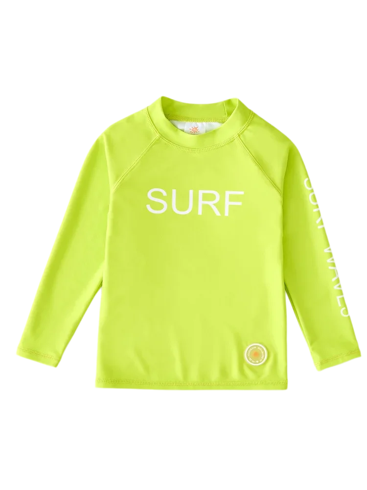 T Shirt for Swimming Children's Swimwear UPF50 UV Protection Beach Bathing Suit Kid Boy Girl Long Sleeve Swimsuit Top Rash Guard